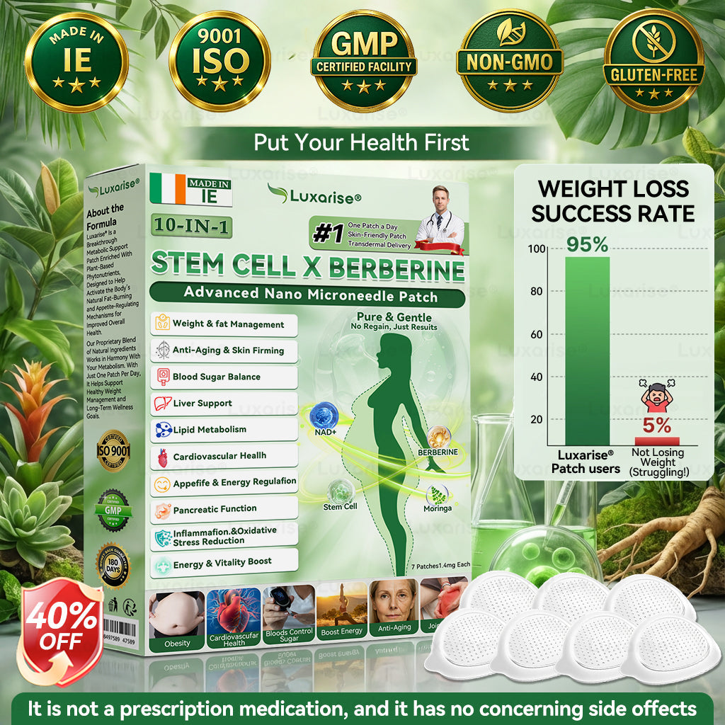 𝑶𝒇𝒇𝒊𝒄𝒊𝒂𝒍 𝑺𝒕𝒐𝒓𝒆  | 🍃 𝑳𝒖𝒙𝒂𝒓𝒊𝒔𝒆® 𝑺𝒕𝒆𝒎 𝑪𝒆𝒍𝒍 𝑩𝒆𝒓𝒃𝒆𝒓𝒊𝒏𝒆 10-𝑰𝑵-1 𝑨𝒅𝒗𝒂𝒏𝒄𝒆𝒅 𝑵𝒂𝒏𝒐 𝑴𝒊𝒄𝒓𝒐𝒏𝒆𝒆𝒅𝒍𝒆 𝑷𝒂𝒕𝒄𝒉 (𝐎𝐧𝐜𝐞 𝐃𝐚𝐢𝐥𝐲, 𝐯𝐢𝐬𝐢𝐛𝐥𝐞 𝐜𝐡𝐚𝐧𝐠𝐞𝐬 𝐢𝐧 𝟕 𝐝𝐚𝐲𝐬）✅ 𝐎𝐛𝐞𝐬𝐢𝐭𝐲, 𝐃𝐢𝐚𝐛𝐞𝐭𝐞𝐬, 𝐒𝐥𝐞𝐞𝐩 𝐀𝐩𝐧𝐞𝐚, 𝐀𝐧𝐝 𝐉𝐨𝐢𝐧𝐭 𝐈𝐬𝐬𝐮𝐞𝐬