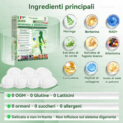 𝑁𝑒𝑔𝑜𝑧𝑖𝑜 𝑢𝑓𝑓𝑖𝑐𝑖𝑎𝑙𝑒  |🍁𝑳𝒖𝒙𝒂𝒓𝒊𝒔𝒆®  Moringa · Berberine × NAD+ 10-in-1 Advanced Nano Microneedle Patch II (Solo una volta al giorno, cambiamenti visibili in 7 giorni) ✅ Per obesità, pelle rilassata, diabete, apnea notturna, problemi articolari e molto altro