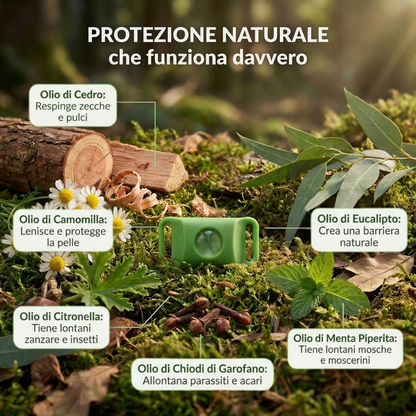 Ciondolo AAFQ™ - 12 mesi di protezione naturale per cani